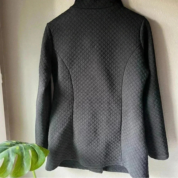Runway Quilted Cotton Polyester Button Up Jacket Black Sz L - Picture 7 of 11